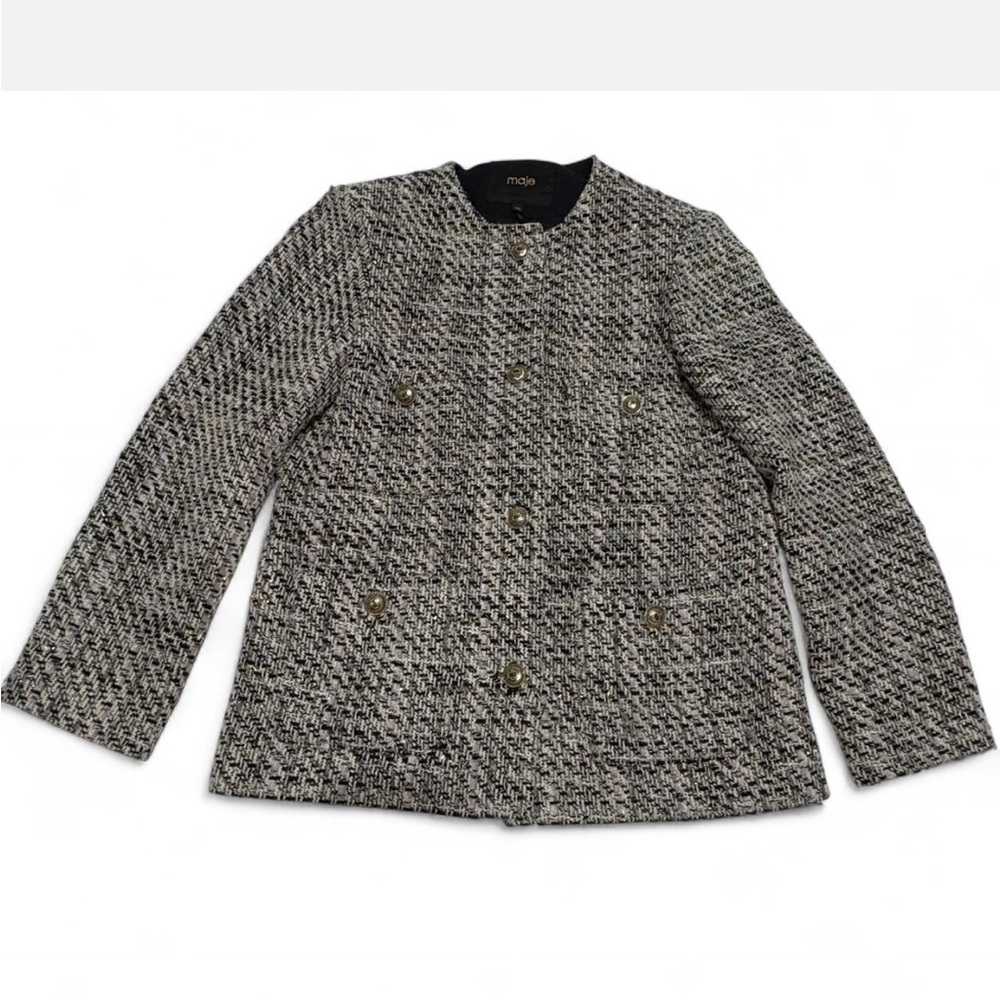 Maje Elegant Tweed Jacket Size S